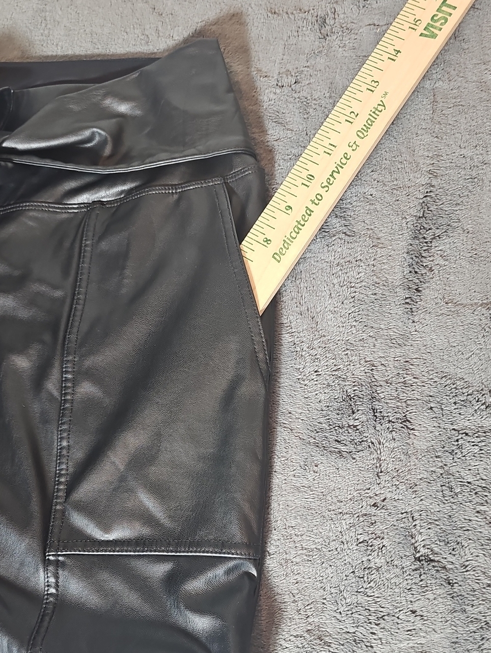 Joie Faux Leather Bow Tie High Rise Cropped Pants Size L - Picture 6 of 8
